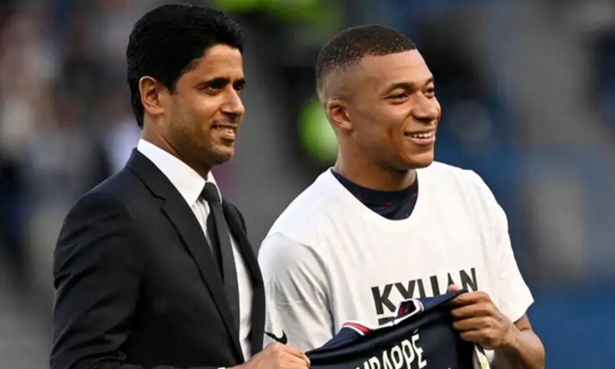 Mbappe và Chủ tịch PSG Nasser Al Khelaifi